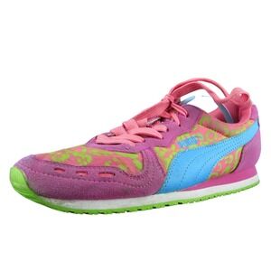 PUMA Youth Girls Sneaker Shoes Pink Synthetic Lace‎ Up Size 5.5 Medium